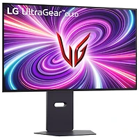 Moniteur de jeu FreeSync G-Sync DELO (UHD 4K 240 Hz ,HD intégrale 480 Hz) de 32 po mode double UltraGear de LG avec temps de réponse de 0,03 ms gris à gris - Gris violet