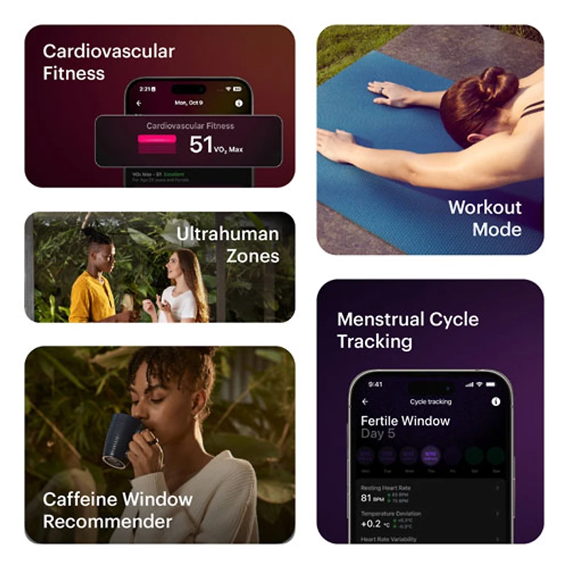 Anneau intelligent pour le sommeil et la mise en forme Ring Air d'Ultrahuman - Taille