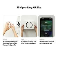 Anneau intelligent pour le sommeil et la mise en forme Ring Air d'Ultrahuman - Taille