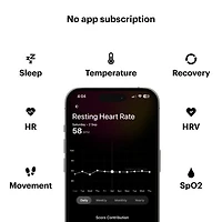 Ultrahuman Ring Air Sleep & Fitness Smart Ring - Size 13 - Matte Grey