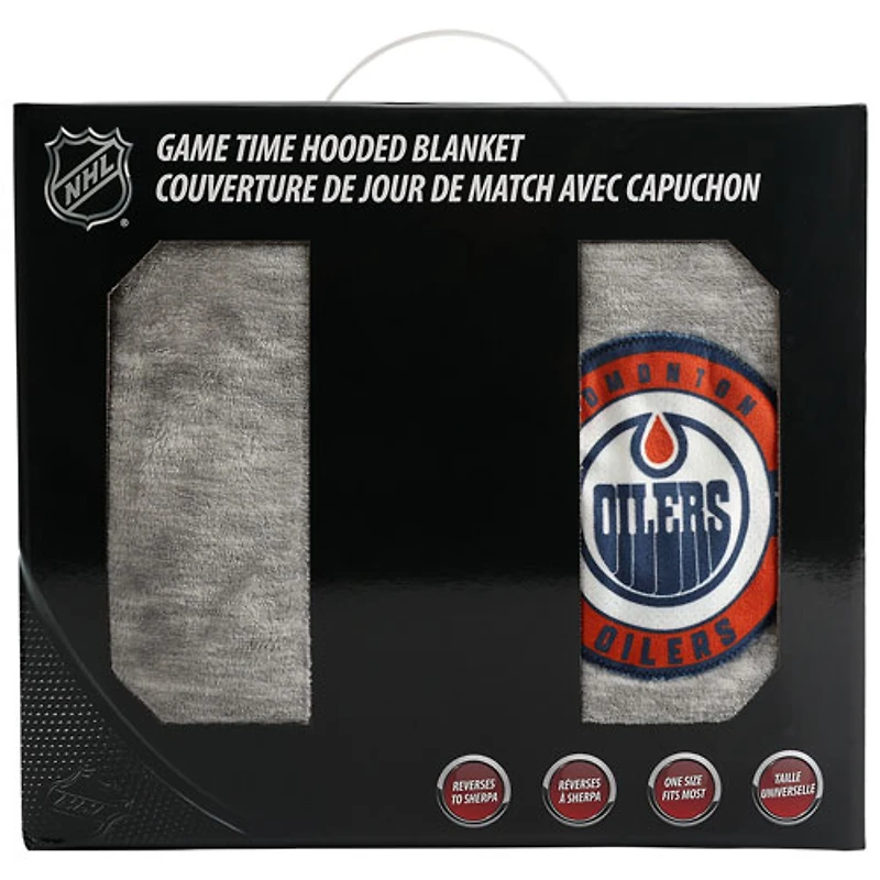 NHL Game Time Hooded Blanket - 31.5" x 44" - Edmonton Oilers