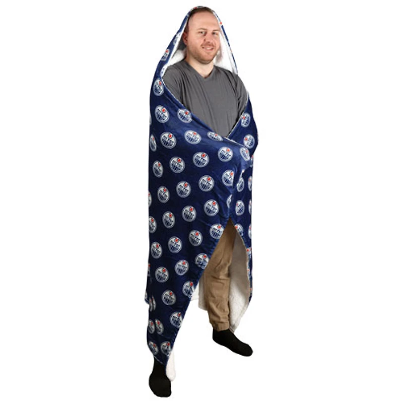 Jeté à capuchon de la LNH - 50 x 70 po - Oilers d'Edmonton