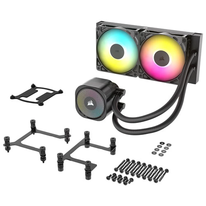 Système de refroidissement liquide pour processeur Nautilus 240 RS ARGB 120 mm de Corsair - Noir