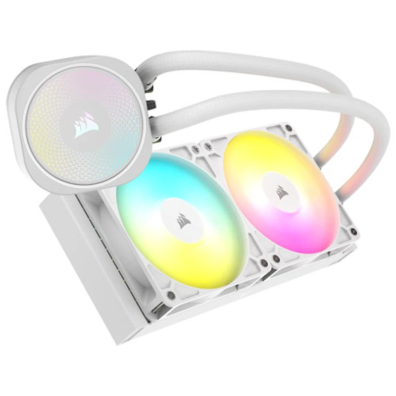 Système de refroidissement liquide pour processeur Nautilus 240 RS ARGB 120 mm de Corsair - Blanc