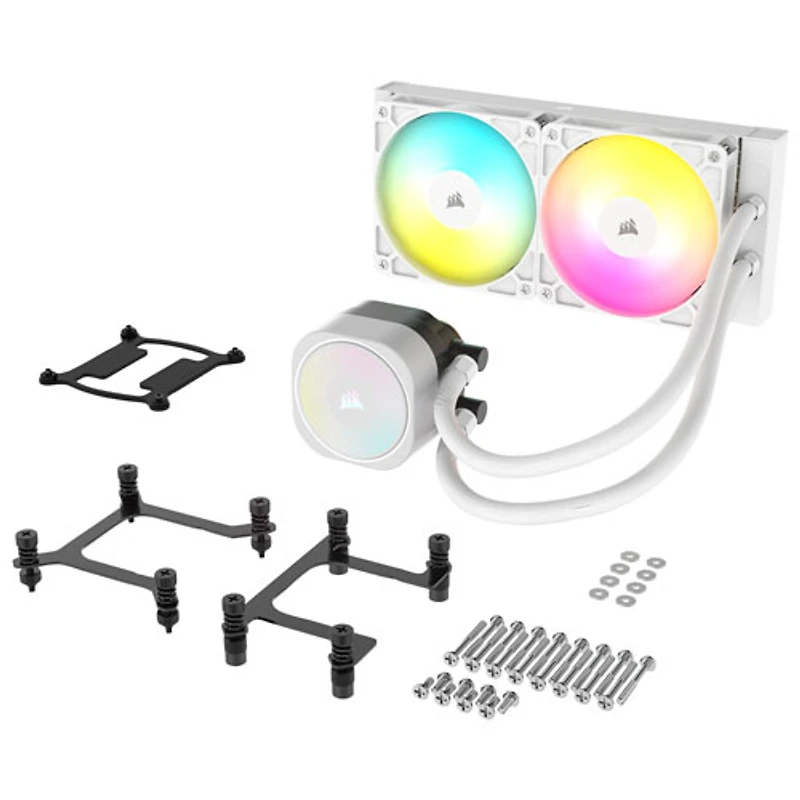 Système de refroidissement liquide pour processeur Nautilus 240 RS ARGB 120 mm de Corsair - Blanc