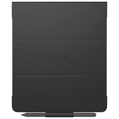 Étui folio en tissu pour Kindle Scribe d'Amazon avec attache magnétique - Noir
