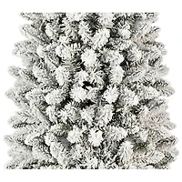 Arbre de Noël givré mince de 7,5 pi avec lumières de Puleo (301-BIFLSL-75C350CUL) - Sapin Birmingham