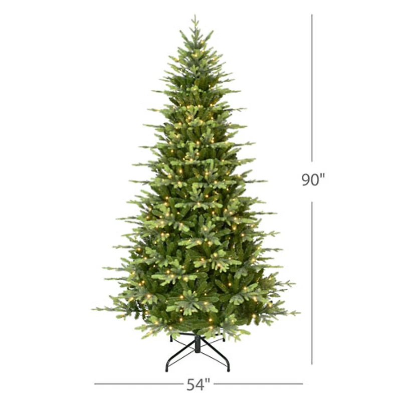 Arbre de Noël de 7,5 pi avec lumières de Puleo (301-CAT-75LW5K4-CUL) - Sapin Carrington
