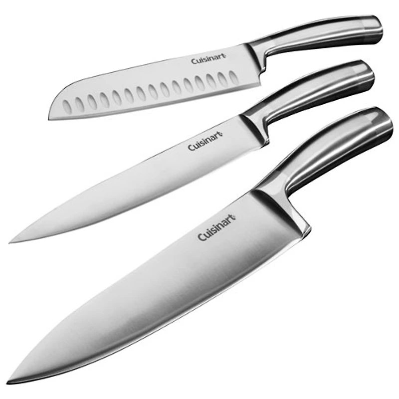 Porte-couteau 9 pièces en acier allemand V-Edge de Cuisinart (C99SS-9PC) - Acier inoxydable/Bois
