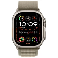 Koodo Apple Watch Ultra 2 (GPS + Cellular) 49mm Titanium Case with Olive Alpine Loop - Medium 145-190mm - Monthly Tab Payment