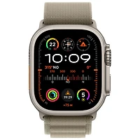 Koodo Apple Watch Ultra 2 (GPS + Cellular) 49mm Titanium Case with Olive Alpine Loop - Medium 145-190mm - Monthly Tab Payment