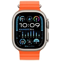 Apple Watch Ultra 2 (GPS + cellulaire) avec boîtier de 49 mm en titane et bracelet océan orange par Koodo - Paiement Balance mensuel