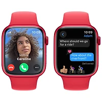 Apple Watch Series 9 (GPS + cellulaire) avec boîtier de mm en aluminium (PRODUCT)RED et bracelet sport (PRODUCT)RED par Koodo - Petit/Moyen - mm