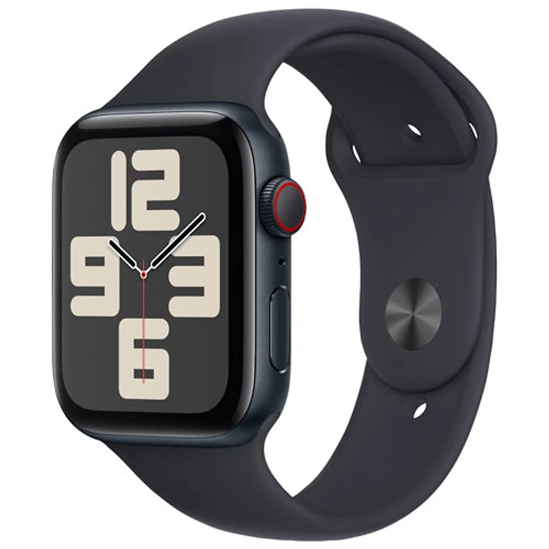 Apple Watch SE (GPS + Cellulaire) avec boîtier de mm en aluminium minuit et bracelet sport minuit par Koodo - Moyen/Grand