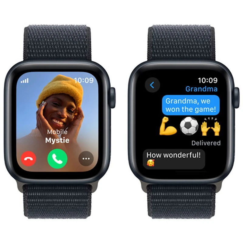 Apple Watch SE (GPS + cellulaire) avec boîtier de 44 mm en aluminium minuit et bracelet sport minuit par Koodo - Paiement Balance mensuel