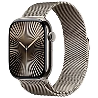 Koodo Apple Watch Series 10 (GPS + Cellular) 46mm Natural Titanium Case with Natural Milanese Loop - / Medium