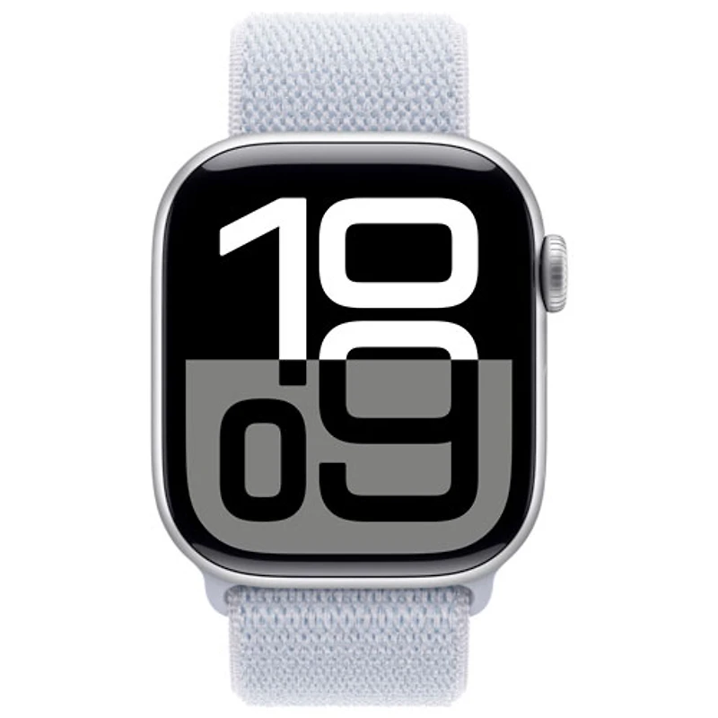 Koodo Apple Watch Series 10 (GPS + Cellular) 42mm Silver Aluminum Case with Blue Cloud Sport Loop - Monthly Tab Payment