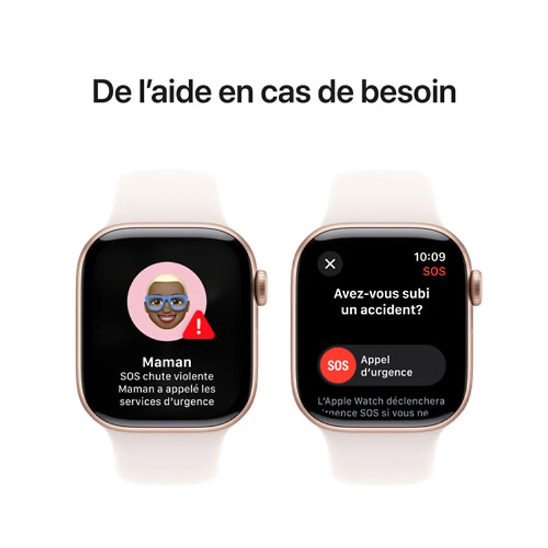 Koodo Apple Watch Series 10 (GPS + Cellular) 42mm Rose Gold Aluminum Case with Light Blush Sport Band - / Medium