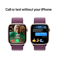 Koodo Apple Watch Series 10 (GPS + Cellular) 42mm Rose Gold Aluminum Case with Plum Sport Loop - Monthly Tab Payment
