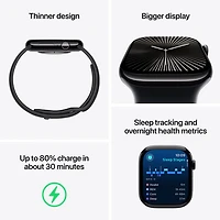 Koodo Apple Watch Series 10 (GPS + Cellular) 42mm Natural Titanium Case with Stone Grey Sport Band - / Medium