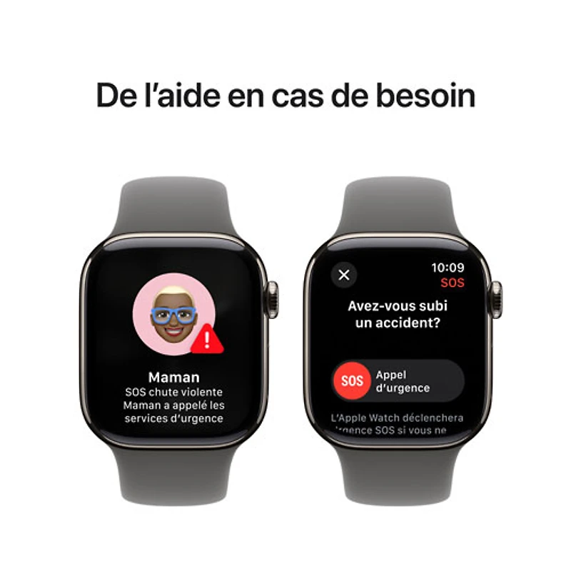 Koodo Apple Watch Series 10 (GPS + Cellular) 42mm Natural Titanium Case with Stone Grey Sport Band - / Medium