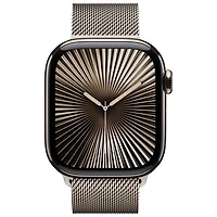Apple Watch Series 10 (GPS + cellulaire) avec boîtier de 42 mm en titane naturel et bracelet milanais naturel par Koodo - Paiement Balance mensuel