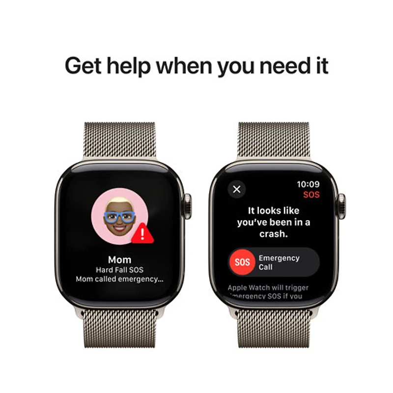 Koodo Apple Watch Series 10 (GPS + Cellular) 42mm Natural Titanium Case with Natural Milanese Loop - Monthly Tab Payment