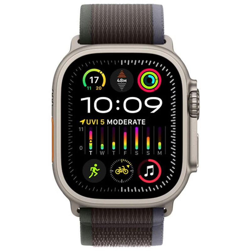Koodo Apple Watch Ultra 2 (GPS + Cellular) 49mm Titanium Case with Blue Black Trail Loop - Medium / Large 145-220mm - Monthly Tab Payment