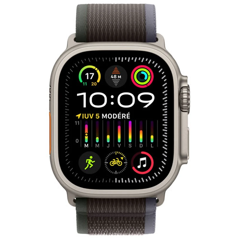 Koodo Apple Watch Ultra 2 (GPS + Cellular) 49mm Titanium Case with Blue Black Trail Loop - Medium / Large 145-220mm - Monthly Tab Payment