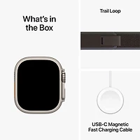 Koodo Apple Watch Ultra 2 (GPS + Cellular) 49mm Titanium Case with Blue Black Trail Loop - Medium / Large 145-220mm - Monthly Tab Payment