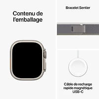 Koodo Apple Watch Ultra 2 (GPS + Cellular) 49mm Titanium Case with Green Grey Trail Loop - Medium / Large 145-220mm - Monthly Tab Payment
