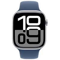 Koodo Apple Watch Series 10 (GPS + Cellular) 46mm Silver Aluminum Case with Denim Sport Band - / Medium