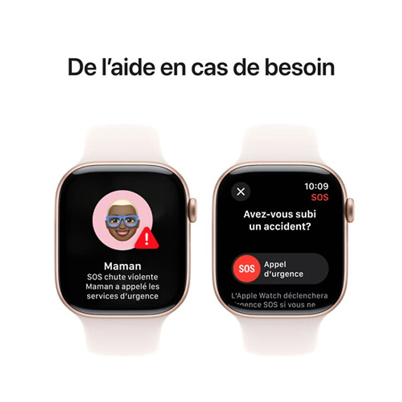 Koodo Apple Watch Series 10 (GPS + Cellular) 46mm Rose Gold Aluminum Case with Light Blush Sport Band - Small/ Medium - Monthly Tab Payment