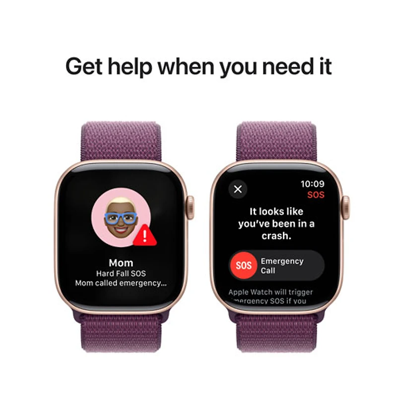 Koodo Apple Watch Series 10 (GPS + Cellular) 46mm Rose Gold Aluminum Case with Plum Sport Loop - Monthly Tab Payment