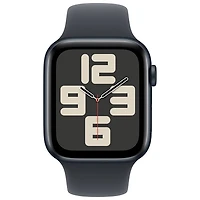 Apple Watch SE (GPS + cellulaire) avec boîtier de mm en aluminium minuit et bracelet sport minuit par Koodo - Moyen/Grand