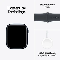 Apple Watch SE (GPS + cellulaire) avec boîtier de mm en aluminium minuit et bracelet sport minuit par Koodo - Moyen/Grand