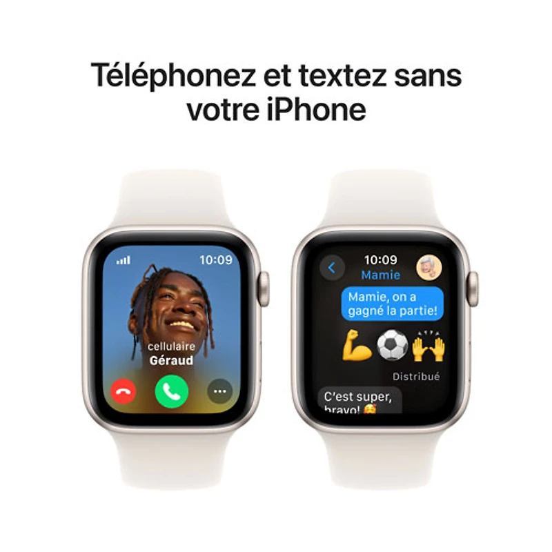 Apple Watch SE (GPS + cellulaire) avec boîtier de mm en aluminium comète et bracelet sport comète par Koodo - Moyen/Grand