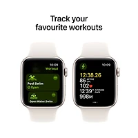 Apple Watch SE (GPS + cellulaire) avec boîtier de mm en aluminium comète et bracelet sport comète par Koodo - Moyen/Grand