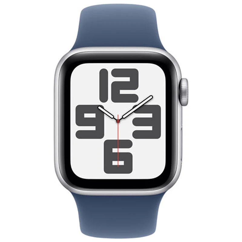 Koodo Apple Watch SE (GPS + Cellular) 40mm Silver Aluminum Case with Denim Sport Band - Small/Medium - Monthly Tab Payment