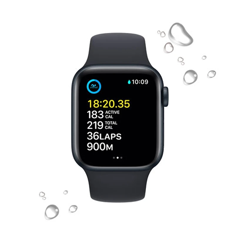 Koodo Apple Watch SE (GPS + Cellular) 40mm Midnight Aluminum Case with Midnight Sport Band (2022) - Monthly Tab Payment