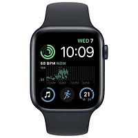 Koodo Apple Watch SE (GPS + Cellular) 44mm Midnight Aluminum Case with Midnight Sport Band (2022) - Monthly Tab Payment