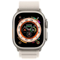Apple Watch Ultra (GPS + cellulaire) avec boîtier de 49 mm en titane et bracelet à rabat alpin comète par Koodo - Moyen - Paiement Balance mensuel
