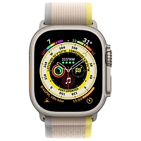 Koodo Apple Watch Ultra (GPS + Cellular) 49mm Titanium Case with Yellow/Beige Trail Loop - Small/Medium - Monthly Tab Payment
