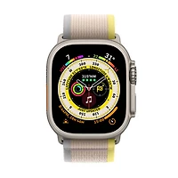 Koodo Apple Watch Ultra (GPS + Cellular) 49mm Titanium Case with Yellow/Beige Trail Loop - Medium/Large - Monthly Tab Payment