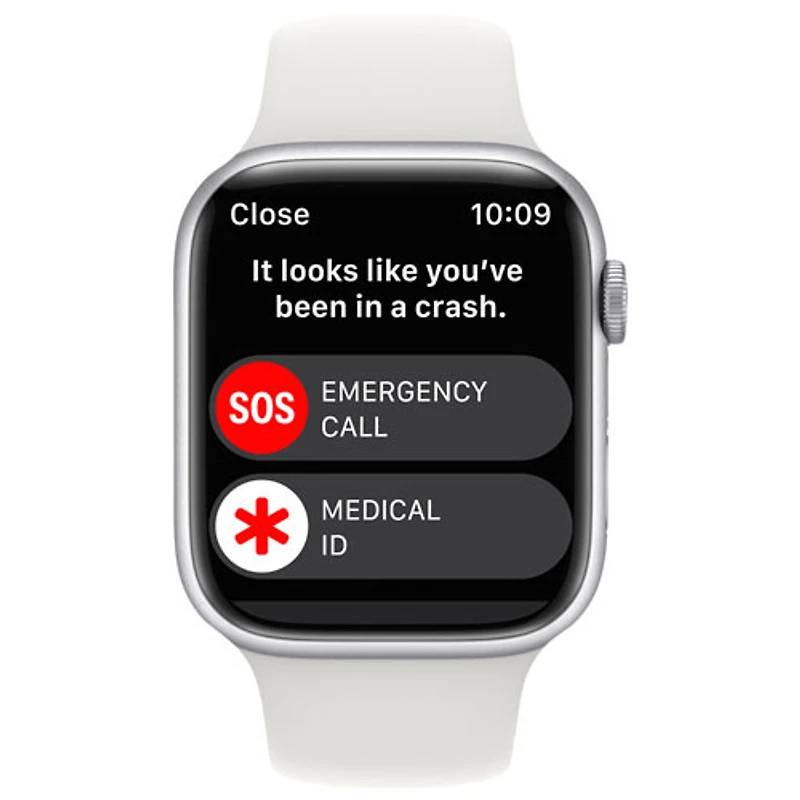 Koodo Apple Watch Series 8 (GPS + Cellular) 45mm Silver Aluminum Case with White Sport Band - Medium/Large - Monthly Tab Payment