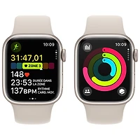 Koodo Apple Watch Series 9 (GPS + Cellular) 41mm Starlight Aluminium Case with Starlight Sport Band - Small / Medium 130-180mm - Monthly Tab Payment