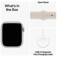 Koodo Apple Watch Series 9 (GPS + Cellular) 41mm Starlight Aluminium Case with Starlight Sport Band - Medium / Large 150-200mm - Monthly Tab Payment