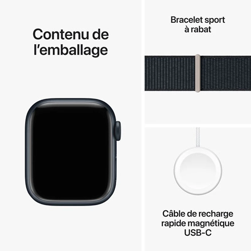 Koodo Apple Watch Series 9 (GPS + Cellular) 41mm Midnight Aluminum Case with Midnight Sport Loop - Small - Monthly Tab Payment