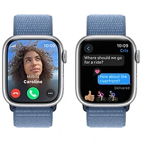 Koodo Apple Watch Series 9 (GPS + Cellular) 41mm Silver Aluminum Case with Winter Blue Sport Loop - Small - Monthly Tab Payment