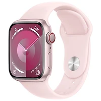 Koodo Apple Watch Series 9 (GPS + Cellular) 41mm Pink Aluminum Case with Light Pink Sport Band - Small / Medium 130-180mm - Monthly Tab Payment